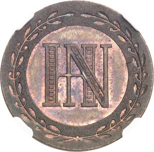 Westphalia, Jerome Napoleon (1807-1813). Essai de 3 centimes, Flan bruni (PROOF) 1808, J, Paris.