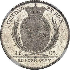 Württemberg, Frederick II, Duke and Elector (1803-1805). Convention half-thaler 1805 ILW.
