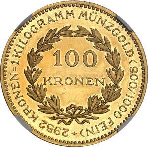 République (1918-1938). 100 kronen, d’aspect Flan bruni (PROOFLIKE) 1924, Vienne.
