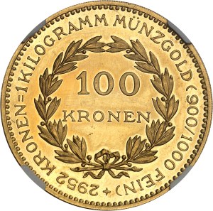 Republic (1918-1938). 100 kronen, flan burnished (PROOFLIKE) 1924, Vienna.