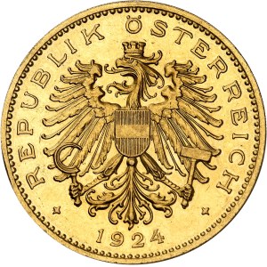 République (1918-1938). 100 kronen (aspect Flan bruni [PROOFLIKE]) 1924, Vienne.