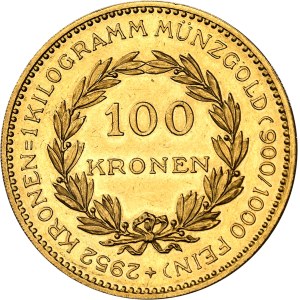 République (1918-1938). 100 kronen (aspect Flan bruni [PROOFLIKE]) 1924, Vienne.