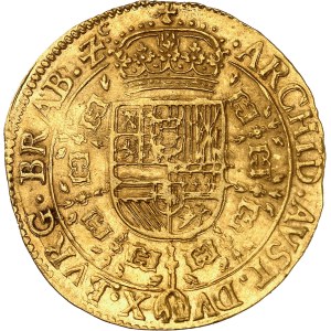 Brabant (duché de), Philippe IV (1621-1665). Double souverain au col plat 1643, Anvers.