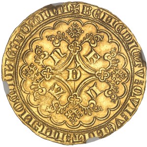 Flandres (comté de), Louis de Male (1346-1384). Lion heaumé ND (1346-1384), Gand.