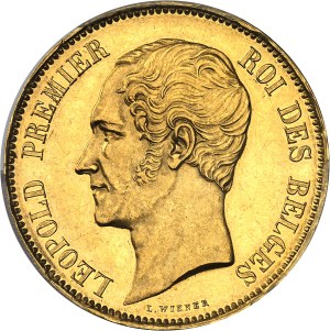 Leopold I (1831-1865). Module de 100 francs en Or, marriage of the Duke and Duchess of Brabant 1853, Brussels.