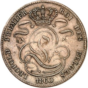 Léopold Ier (1831-1865). 5 centimes au lion 1860, Bruxelles.