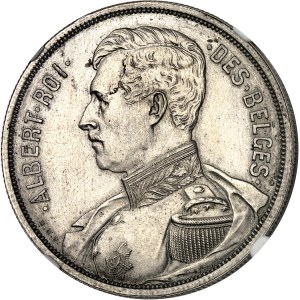 Albert Ier (1909-1934). Essai de 100 francs Or, en cupro-nickel, par Devreese, #27, Flan bruni (PROOF) 1911, Bruxelles.