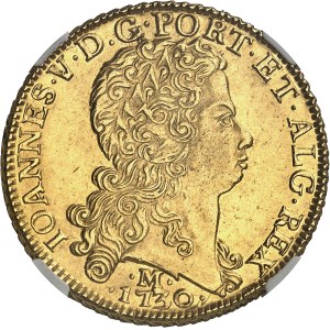 Jean V (1706-1750). 12800 réis (dobra) 1730, M, Minas Gerais.