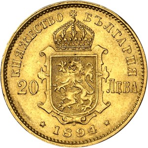 Ferdinand I (1887-1918). 20 leva 1894, KB, Kremnitz.