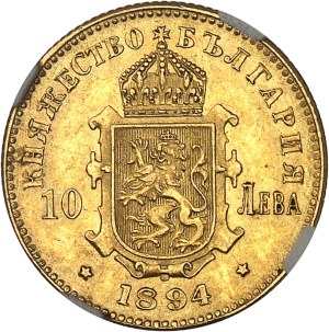 Ferdinand I (1887-1918). 10 leva 1894, KB, Kremnitz.
