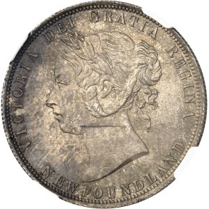 Victoria (1837-1901). 50 cents Newfoundland (Terre-Neuve) 1872, H, Heaton.