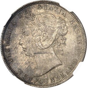 Victoria (1837-1901). 50 cents Newfoundland 1872, H, Heaton.