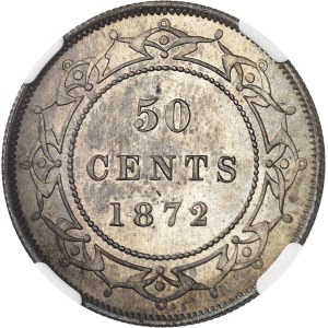 Victoria (1837-1901). 50 cents Newfoundland (Terre-Neuve) 1872, H, Heaton.