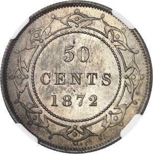 Victoria (1837-1901). 50 cents Newfoundland 1872, H, Heaton.