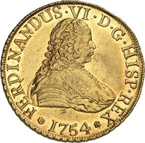 Ferdinand VI (1746-1759). 8 escudos 1754 J, S°, Santiago.