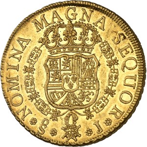 Ferdinand VI (1746-1759). 8 escudos 1754 J, S°, Santiago.