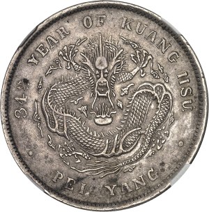 Empire of China, Guangxu (Kwang Hsu) (1875-1908), Zhili (Chihli) province. Dollar Year 34 (1908), Tientsin.