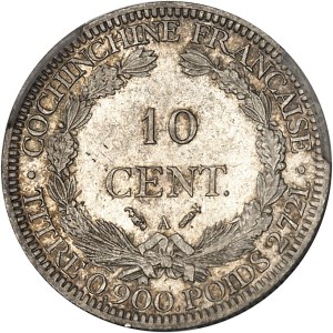 Third Republic (1870-1940). 10 cent 1884, A, Paris.