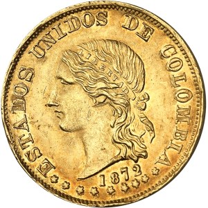 Colombie (États-Unis de) (1863-1886). 20 pesos 1872, Popayan.