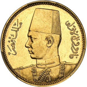 Farouk (1936-1952). 100 piastres ou 1 livre égyptienne, mariage royal AH 1357 - 1938, Londres.