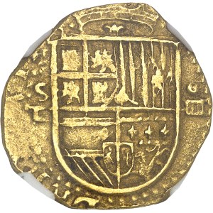 Philippe II d’Espagne (1556-1598). 4 escudos ND (1566-1587) - D, S, Séville.