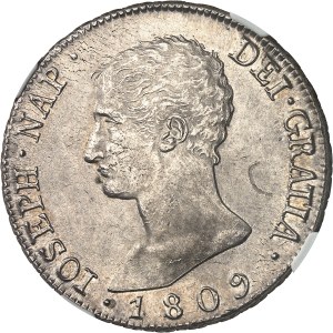 Joseph Napoleon (1808-1813). 20 reales 1809 AI, crowned M, Madrid.