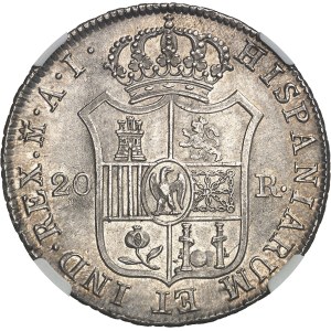 Joseph Napoléon (1808-1813). 20 réales 1809 AI, M couronnée, Madrid.