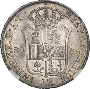 Joseph Napoleon (1808-1813). 20 reales 1809 AI, crowned M, Madrid.