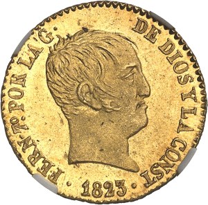Ferdinand VII (1808-1833). 80 reales 1823 SP, B, Barcelona.