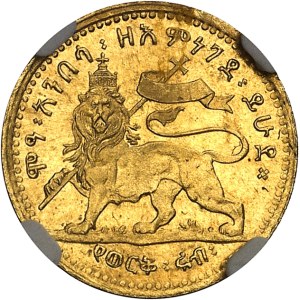 Menelik II (1889-1913). 1/4 werk EE 1889 (1897), Addis-Abeba.