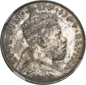 Menelik II (1889-1913). 1/2 Birr EE 1888 (1896), A, Paris.