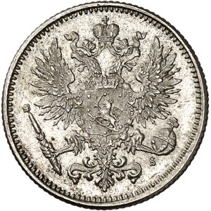Alexandre II (1855-1881). 50 penniä 1874 S, Helsinki.