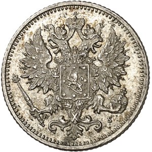 Alexandre II (1855-1881). 25 penniä 1873 S, Helsinki.