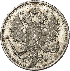 Alexander II (1855-1881). 25 penniä 1873 S, Helsinki.
