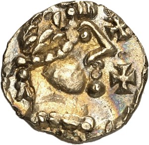 Aquitaine, Banassac, monetary Ganletano. Trémissis ND (c.620-640), Banassac.