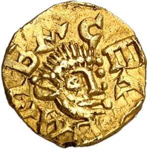 Neustrie, Amboise, Marcovaldo monétaire. Trémissis ND (c.600), Amboise.