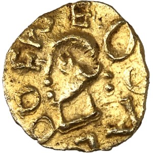 Neustrie, Évreux, Fredoaldo monétaire. Trémissis ND (620-640), Évreux.