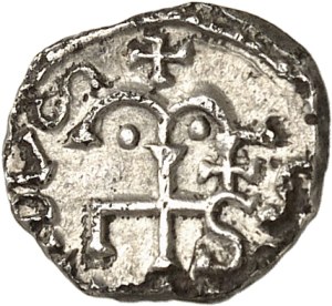 Neustria, Paris or other undetermined place, Sigofredus monetary. Denier ND (c.700).