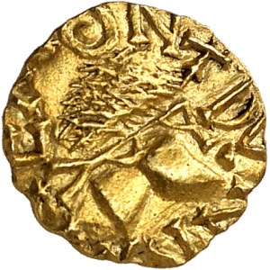 Neustrie, Quentovic, Donna monétaire. Trémissis ND (600-625), Quentovic.