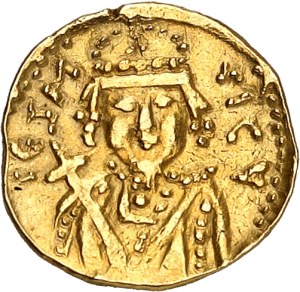 Indeterminate. Tremissis, Heraclius imitation or period from Leo III to Constantine V ND (c.650 or c.750), undetermined workshop, France or Italy.