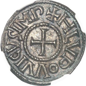 Louis the Pious (814-840). Denarius, class 2 ND (819-822), Tours.
