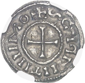 Charles II le Chauve (840-877). Denier ND (840-877), Saint-Quentin.