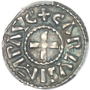 Charles le Chauve ou au nom de Charles Empereur (fin IXe - début Xe s.). Denier ND (après 875), Bourges.