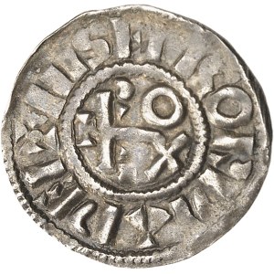 Robert Ier (922-923). Denier, type MISERICORDIA DEI ND (c.922), Tours.