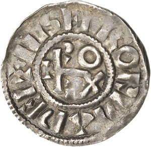 Robert I (922-923). Denarius, type MISERICORDIA DEI ND (c.922), Tours.