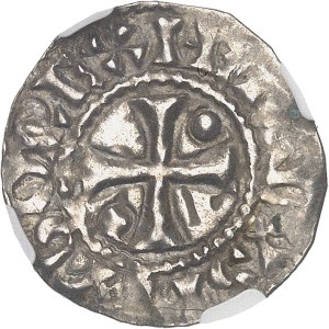 Hugues Capet (987-996). Denier ND, Beauvais.