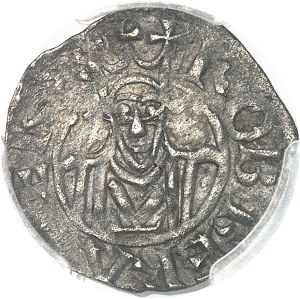 Robert II (996-1031). Denarius with Bishop Adalberon, ND prototype (c.1030-1031?), Laon.