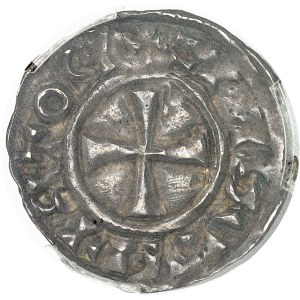 Robert II (996-1031). Denier au type de Sainte Marie [Notre-Dame de Paris ?] ND, Paris.