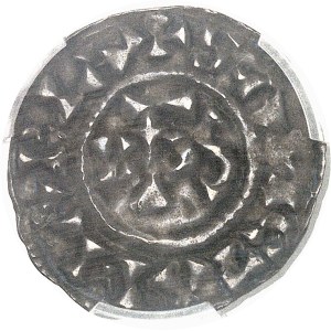 Robert II (996-1031). Denier au type de Sainte Marie [Notre-Dame de Paris ?] ND, Paris.