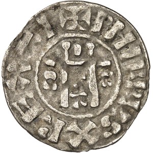 Philippe Ier (1060-1108). Denier 4e type ND, Étampes.